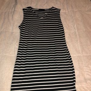 Stripped black and white dress